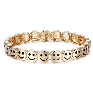 Lisa Gozlan Smiley Face Gold Bracelet